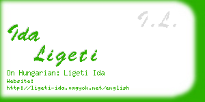 ida ligeti business card